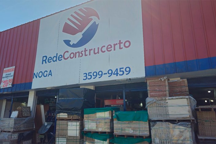 Fachada de loja da Rede Construcerto