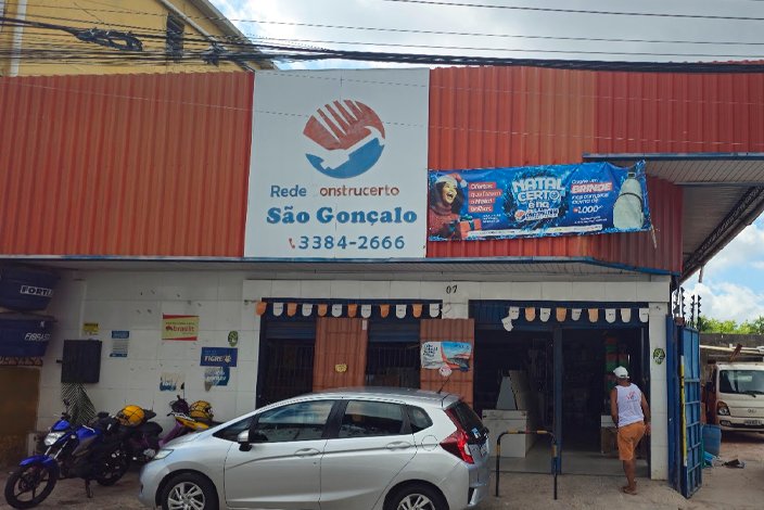 Fachada de loja da Rede Construcerto