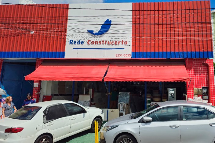Fachada de loja da Rede Construcerto