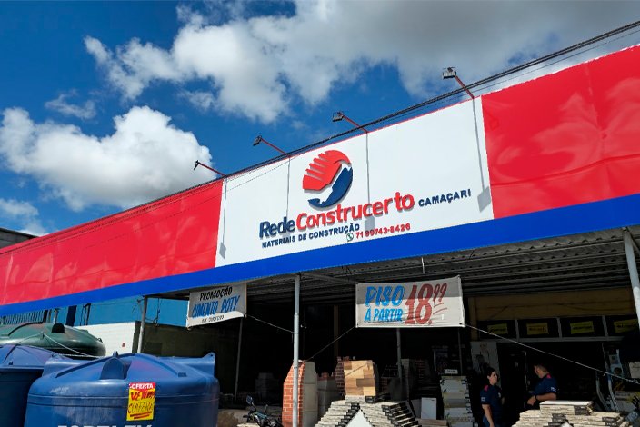 Fachada de loja da Rede Construcerto